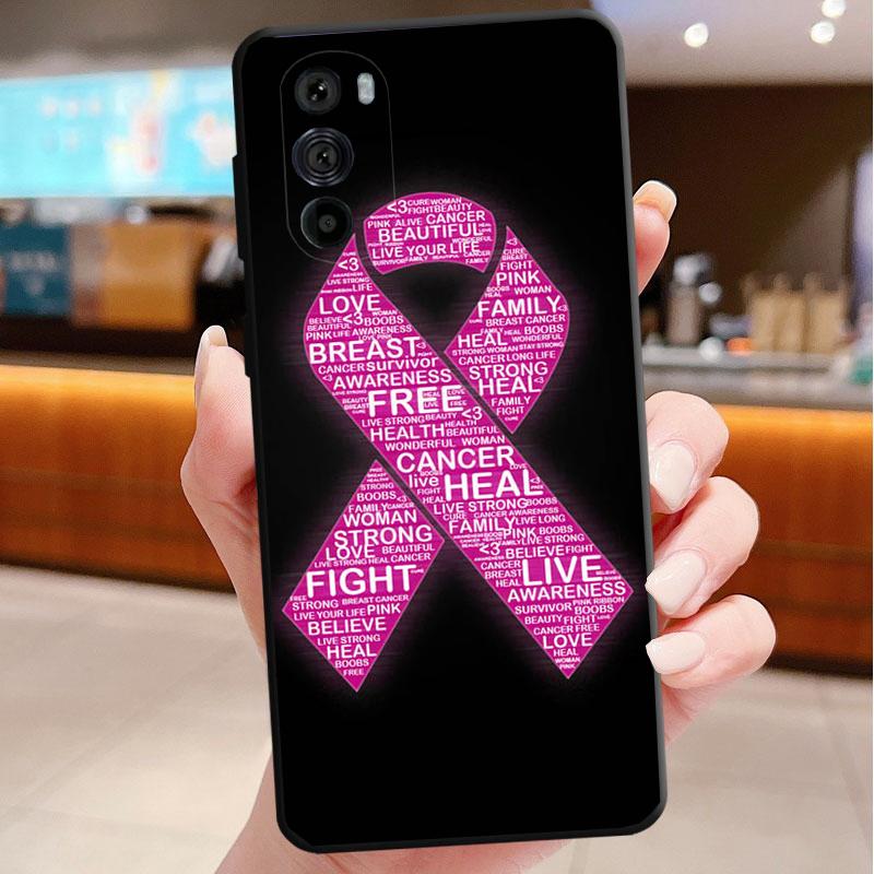 

Phone Case For Motorola Edge 50 40 Pro 60 50 40 30 Ultra Neo Fusion Moto G85 G72 G53 G54 G84 G13 G32 Girl pink Ribbon Moto G32