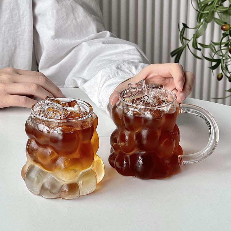 Grape Shaped Glass, High Borosilicate Glass With Juice Milk Cup, Simple Thickened High Temperature Resistant Glass