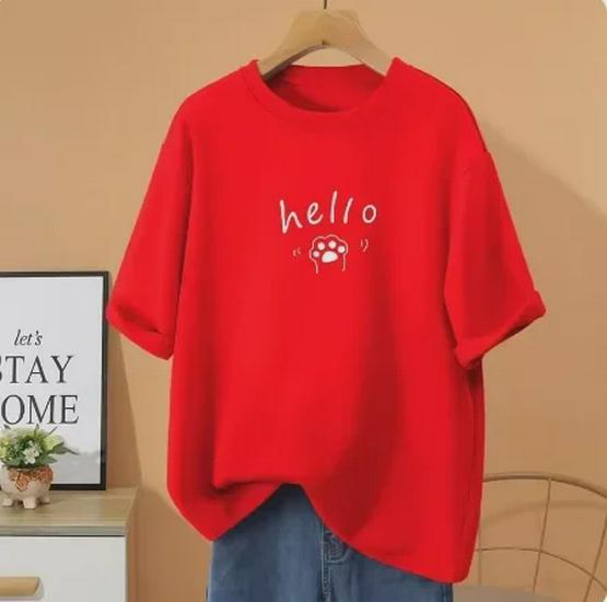 2024 Europejski Oversizowy Damski T-Shirt z Krótkim Rękawem o Średniej Długości: Wszechstronny trend wiosenno-letni z okrągłym dekoltem