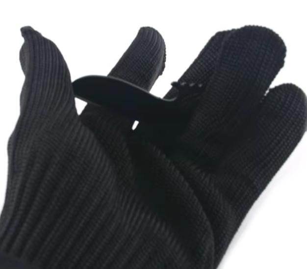 2 Silk Anti-Cut Gloves Black Stainless Steel with Mesh Cut Protection Customizable Tactical Gloves Factory Direct