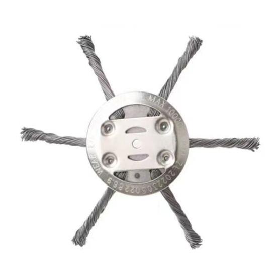 

6-дюймова головка для тримера трави Універсальна головка для тримера зі сталевого дроту Надміцна леза для мотокоси для кущоріза Газонокосарка B 1pc