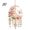 Waterproof Wind Chimes for Patio Acrylic Flower & Sun/Moon Chimes, Window Hanging Suncatcher Housewarming Gifts New Home Living Room Balcony,