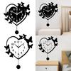 Luxury Living Room Wall Clock Acrylic Love Heart Design Silent Decorative Clock for Modern Home Office Bedroom