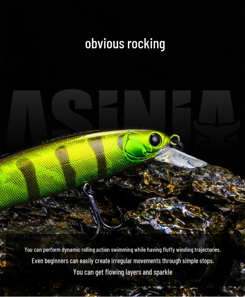 Green Ball 111mm, 15g Long-Cast Sinking Minnow: Rattling Hard Bait for Bass, Pike, Perch - Free Shipping