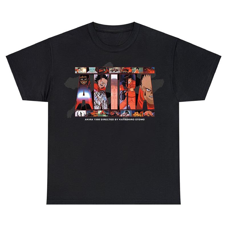 Akira Tričko Japonské Anime Vintage Stylové Krátký Rukáv Ležérní Bavlněné Tričko Streetwear Zábavné Harajuku Potisk Unisex Top