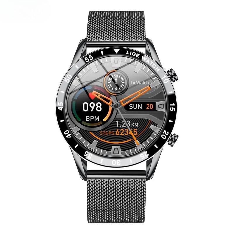 

Smart Watch Men Full Circle Touch Screen Bluetooth Call Men Smartwatch Waterproof Sport Activity Fitness Watch+Box