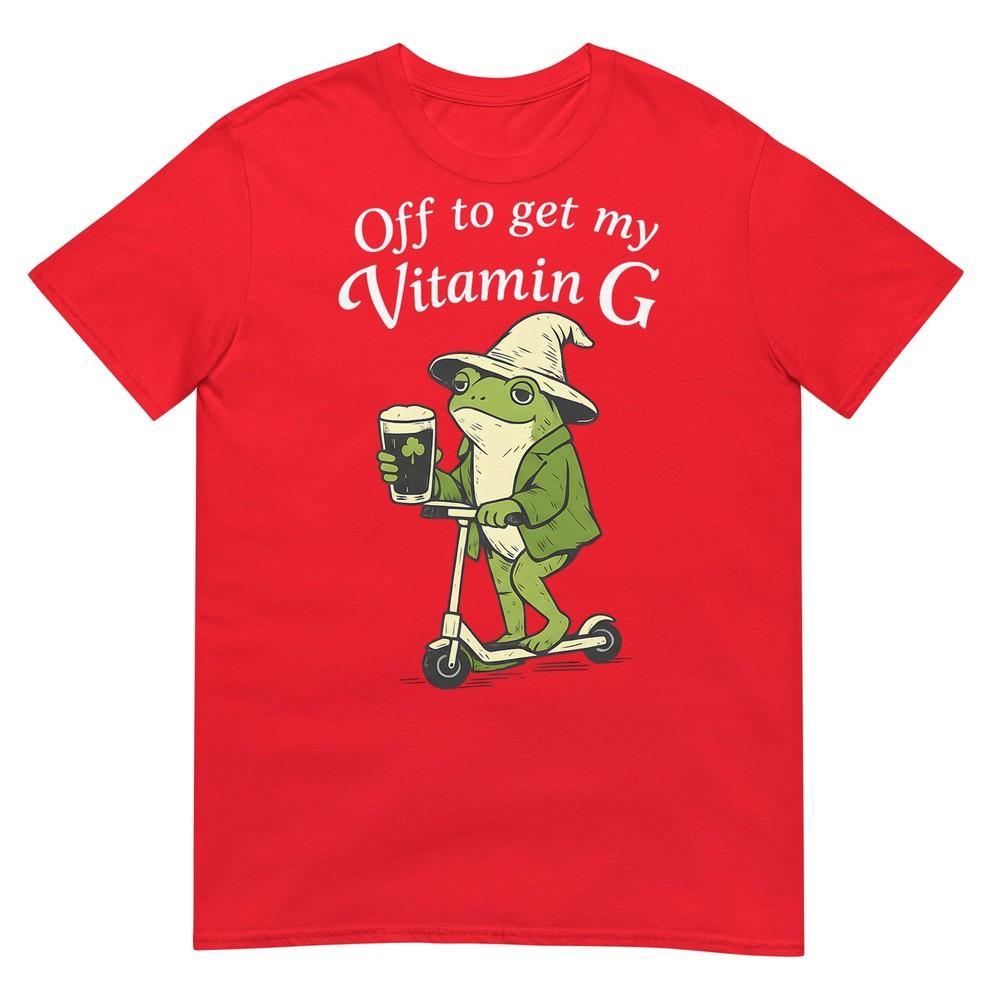 Off To Get My Vitamin G Funny St Patricks Day Frog Irish TShirt S