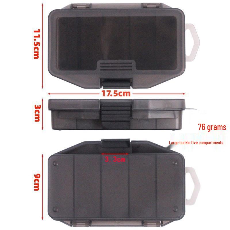 5-Grid Gun-Color Fishing Tackle & Lure Storage Box