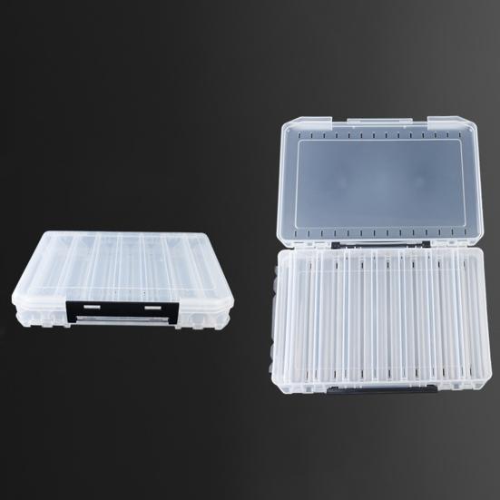 10/14/16 Grids Takle Box Fiske lokkebeholder med håndtak Gjennomsiktig design Multi-rom Kompakt størrelse bærbar fiskeagn oppbevaringsveske