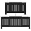 Wood Based Radiator Cover Black 205 cm