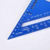 18x18cm Aluminum Alloy Triangle Ruler for Woodworking, 0-90 Degrees, Circular Saw Ruler, Carpentry Tool, Surveying Supplies (Blue)