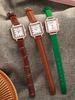 Simple Arabic Square Small Dial Quartz Belt Watch