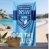 New South Wales Blues Bedrucktes Strandtuch Schnelltrocknend Weiches Handtuch Tragbare Große Rechteckige Stranddecke für Reisen Schwimmbad