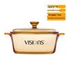 VISIONS 1,5L Transparante Vierkante Glazen Braadpan