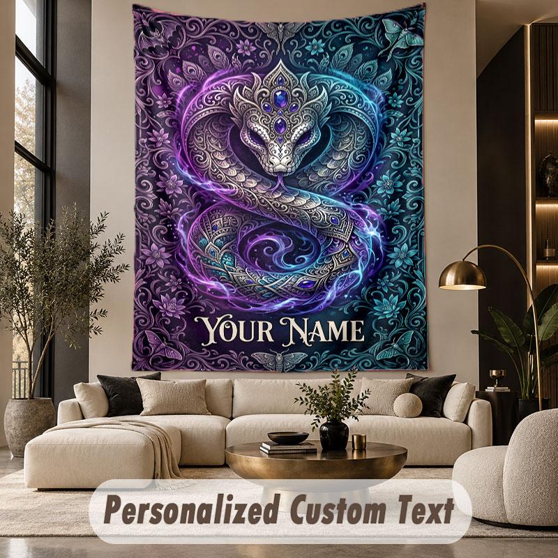 Fantasy Magic (63) Theme Wall Tapestry Customized With Name Text Personalized Hanging Tapestry For Bedroom Living Room Decor