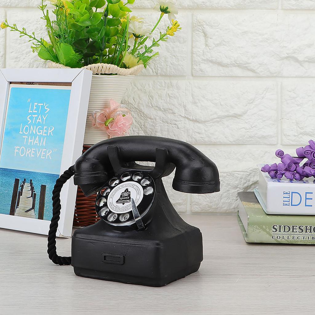 Vintage Retro Antique Phone Landline Telephone Home Desk Decor Ornament Photograph Props