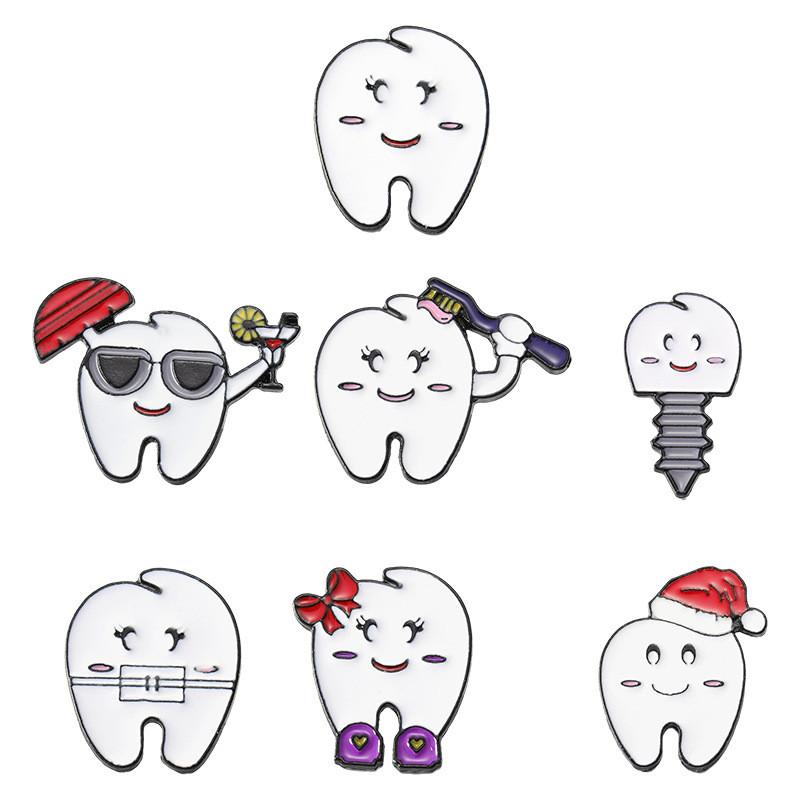 Cartoon Eyecatching Toothbrush Pin Charming Alloy Badge For Stylish Ideas Gift