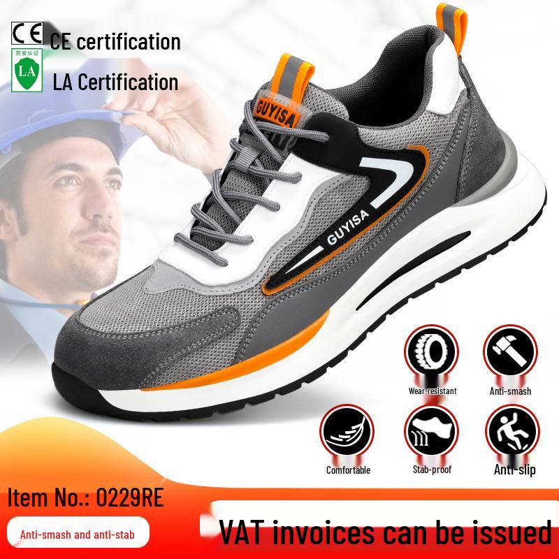 Women's Breathable Steel Toe Safety Shoes - Lightweight, Comfortable, Wear-Resistant, Anti-Smash & Anti-Puncture, Ideal for Summer Work.