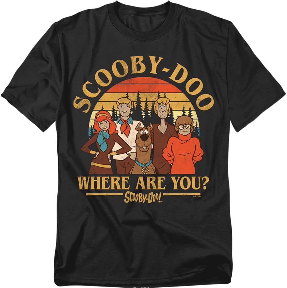 Popfunk Scooby-Doo Mountain Portrait Unisex Adult T Shirt S