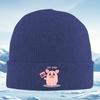 Pig holds fruit saying not pigs Unisex Women Unisex Knitted Hat Beanie Pullover Cap Winter Thermal Warm Christmas Outdoor Cycling H