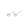 [14K] Basic Cubic Earrings (3mm)