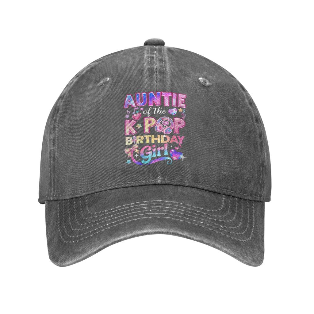 Auntie of The K Pop Birthday Korean Music Lovers Cool Baseball Cap Hats Visor Protection Snapback Cotton tops gorras