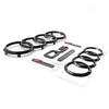 4 Ring Audi Q5 Quarrto Sline Sticker Car Front Hood Grill Emblem Rear Trunk Badge Sticker Side Decoration Accessory Q5 2014-2019