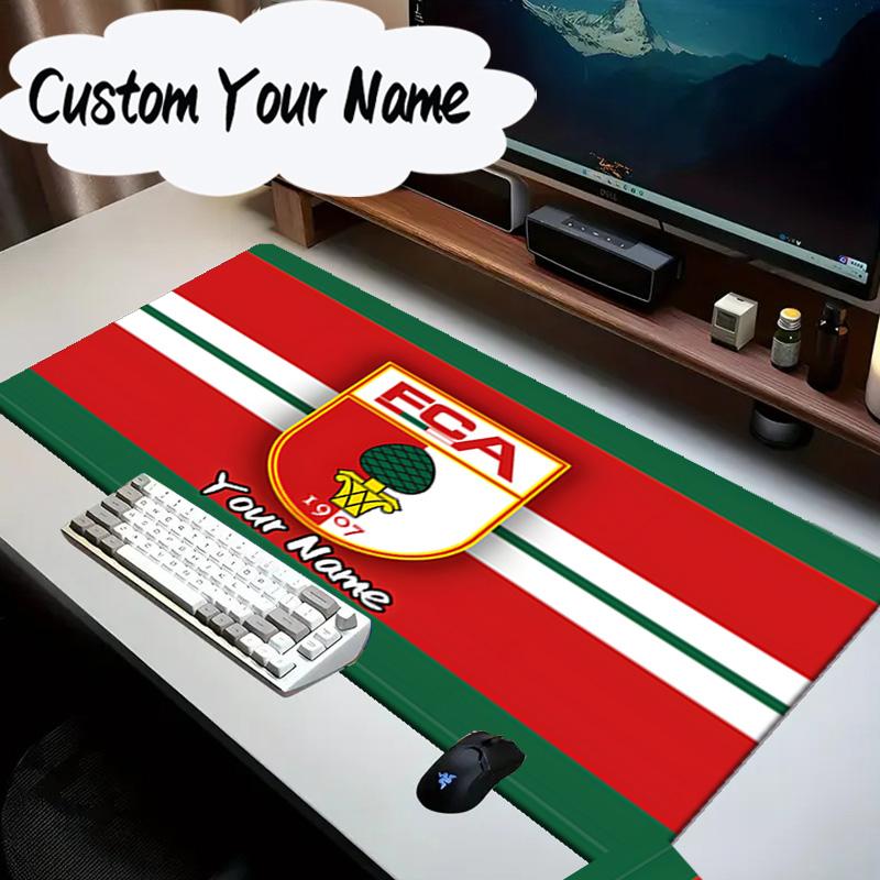 Benutzerdefinierter Name Mauspads Augs-burg Fußballwappen Mauspads, Gaming-Mauspads, Tastaturpads, Schreibtischdekoration für Computer-Notebook, Geburtstagsgeschenk für Fans