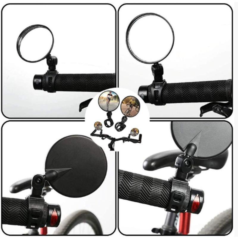 1pc Mountain bike rearview mirror universal handlebar-mounted reverse-viewing mirror outdoor cycling accessory