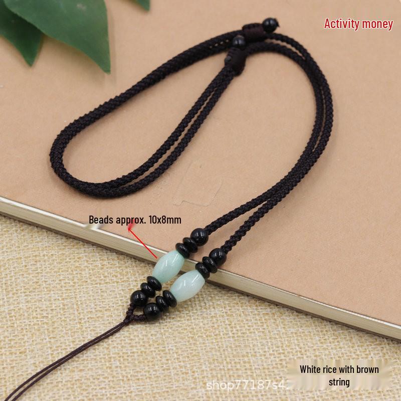 DIY Agate Jade Pendant Lanyard for Men & Women - Necklace Hanging Rope