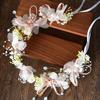 Summer Boho Children Girl Pearl Butterfly Headdress Flower Wreath Garland Head Hoop Headbands Hair Wedding Bride Jewelry Gifts