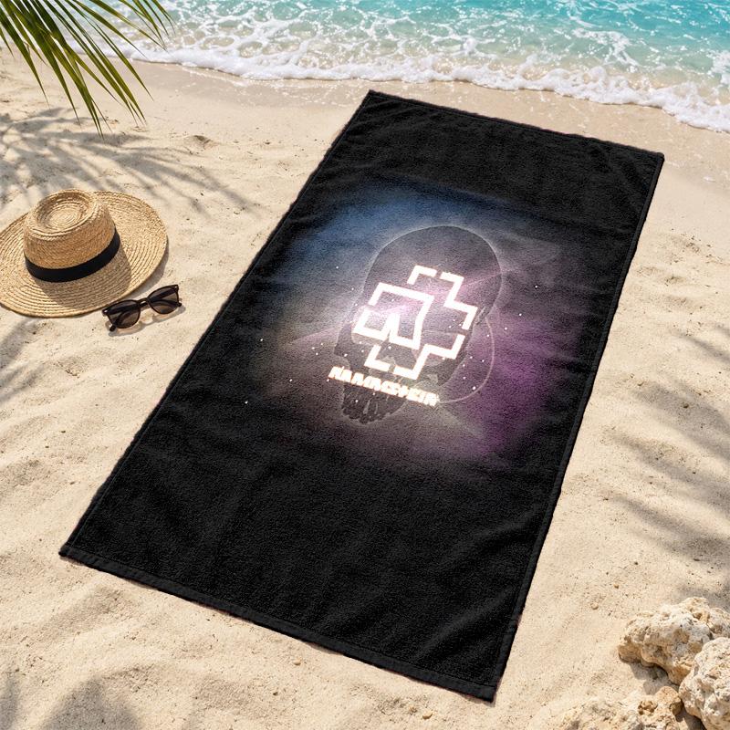 Rammstein Microfiber Beach Towel Quick Dry Sand Free Lightweight Beach Towels for Travel Swimming Camping