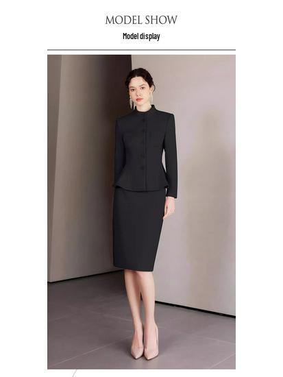 AD Winter Damen High-End Pink Wollmischung Blazer & Hosen Set - Elegantes Professionelles Outfit