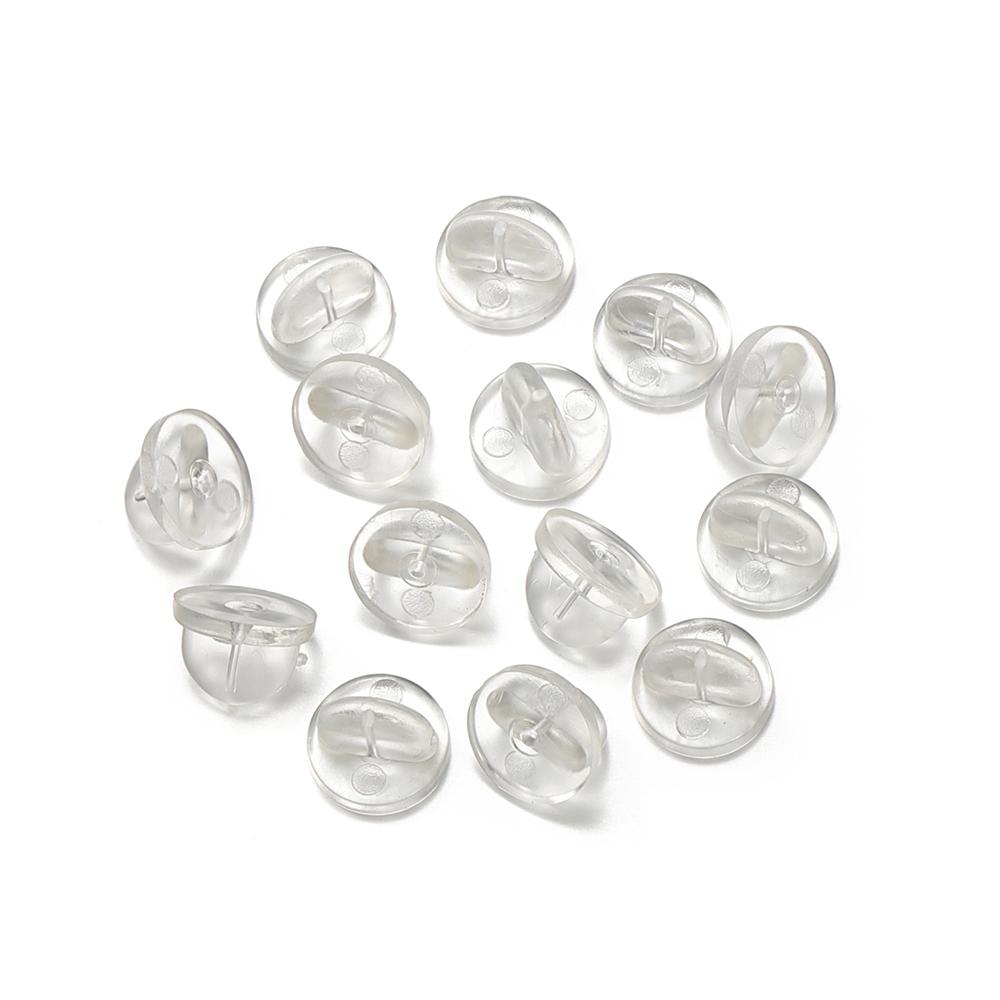 50ks Gumová Motýlí Spona Brož Zadní Spona, Příslušenství pro Odznak, Bezpečnostní Klip na Odznak