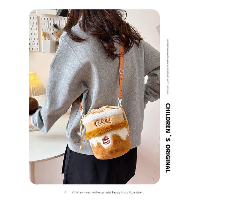 Plüsch Cartoon Kuchen Schulter- & Umhängetasche - Niedliche Vielseitige Geldbörse für Mädchen & Frauen