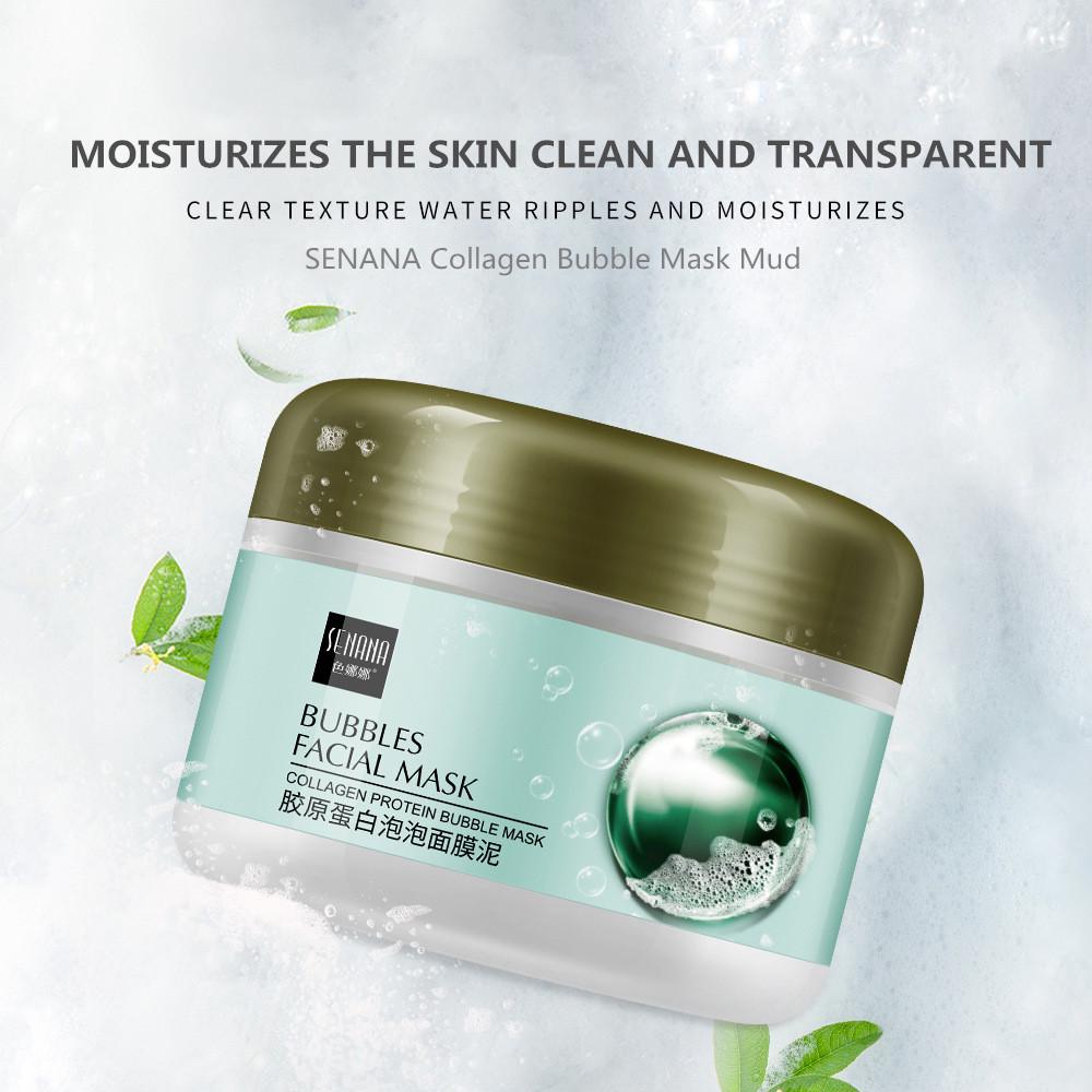 SENANA Collagen Bubble Mask Mud Hydrating Moisturizing Face Mask