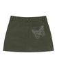 Fancy Club [Nf] Biker Pintuck Mini Skirt (Khaki)_F24Qd865