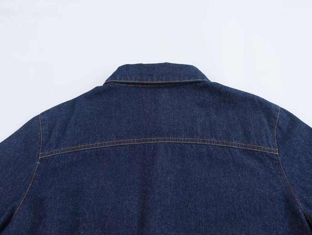 2024 Herbst/Winter Damen Vielseitiges Weiches Langarm-Revers-Denimhemd - Europäischer & Amerikanischer Stil