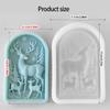 Christmas Reindeer Embossed Silicone Mold Silicone Candle Mould For Handmade Candle Soap Chocolate Holiday Decoration
