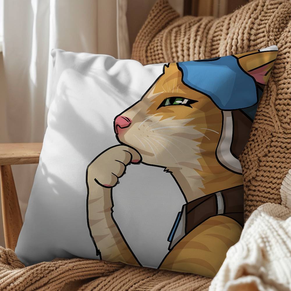 game Jetpack Cat Sombra Overwatch Pillow Case Office Cushions Suitable For Sofa Car Bedroom Decorative Cushion Cover