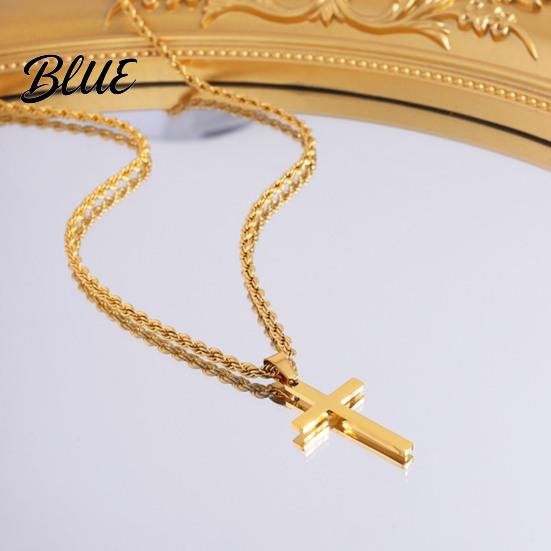 Dainty Pendant Necklace for Men Women Titanium Steel Cuban Chain