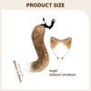 Soft Plush Cat Fox Ears And Tail Set with Adjustable Strap for Cosplay Costume Party Performance Dress up