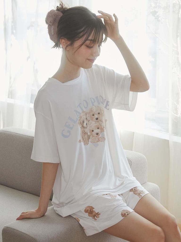 Gelato Pique Toy Poodle OWHT Free Size One-Point T-Shirt (PWCT251303) Women's