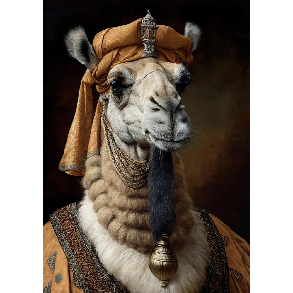 Animal Portrait Lion Fox Golden Retriever In Military Uniform Poster Print Wall Art Pictures Canvas Painting Room Home Decor