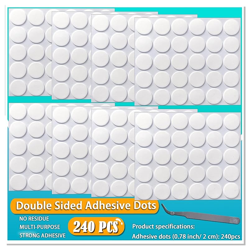 Birllaid Double Sided Tape for Walls, Picture Hanging Strips Removable Mounting Dots Adhesive Heavy Duty, Removable for Art Craft, Decoration, Party