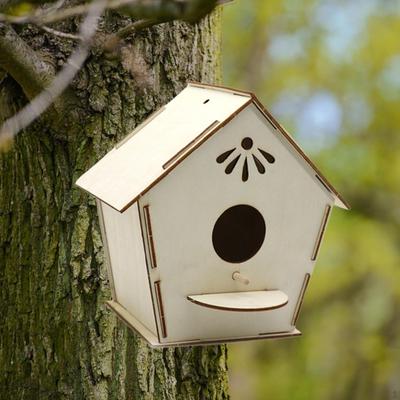 DIY Houten Vogelnest Vogelhuis Nestkast Vogelkooi Hangend voor Kolibrie Vink