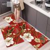 Retro blomsterteppe til kjøkkengulv Kinesisk stil Blomsterteppeløper Hjem 40x60cm 40x120cm 2 stk Klesvaskmatter Absorberende sklisikker stolmatte