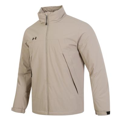 Windproof Warm Stand Collar Cotton Jacket Unisex Jackets Khaki 24600901-203