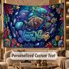 Fish Ocean (284) Theme Wall Tapestry Customized With Name Text Personalized Hanging Tapestry For Bedroom Living Room Decor