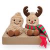 New Product Simulated Christmas Scarf Elk Peanut Doll Plush Toy Doll Cute Christmas Decoration Pendant